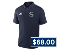 Nike Penn State Nittany Lions Mens Navy Blue Victory Vintage Logo Short Sleeve Polo
