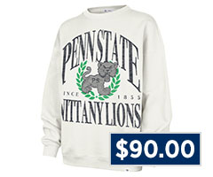 47 Penn State Nittany Lions Womens Ivory Oversized Crew Sweatshirt